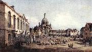 BELLOTTO, Bernardo, New Market Square in Dresden from the Jdenhof